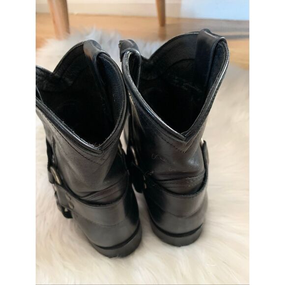 Frye Wyatt Harness Boot Black Size 8.5 leather women’s - Picture 6 of 9